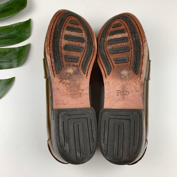 Polo by Ralph Lauren Brown Leather Loafers - Picture 12 of 13
